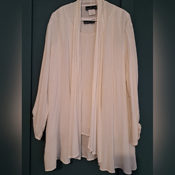 Carole Little Cardigan tank set in Ivory Color - Picture 3 of 11